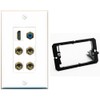 RiteAV 2 Speaker 4 Banana Binding Post Wall Plate with