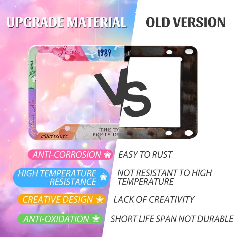 License Plate Frame for Car, Taylors Version Style Car Plate