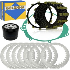 GOLKNHA Clutch Friction Plate Spring & Oil Filter Gasket Kit Compatible with Yamaha R1 YZF-R1 YZFR1 1999 2000 2001 2002 2003