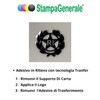 StampaGenerale® Bollino Logo RI (13mm) PVC Effetto 3D Adesivo Transfer