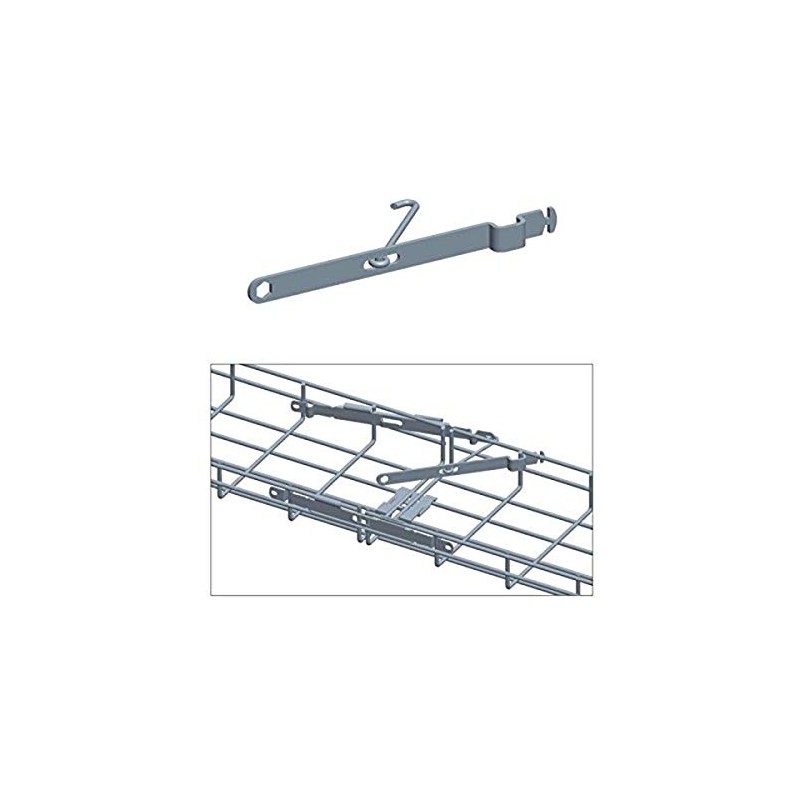 Quest Manufacturing Cable Tray Fast Fix Splicer Handle, Zinc (CT0008-03),Silver