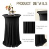 ANMINY Round Cocktail Table Covers with Ruffle Skirt Removable Washable