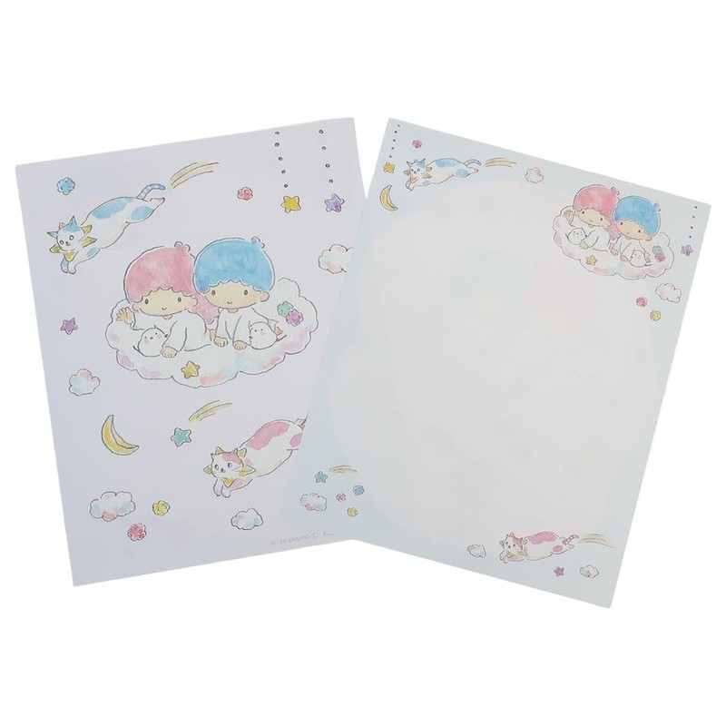 トコロコムギxサンリオキャラクターズ[レターセット]/キキ＆ララと夜空の流れ星にゃんこ サンリオ