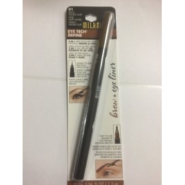 MILANI Eye Tech Define 2 In 1 Brow + Eyeliner Felt Tip Pen - BLACK/NATURAL TAUPE