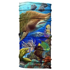 Neck Gaiter: Caribbean Dream - Fishing Face Mask Shield UV/UPF 50+ Sun Protection