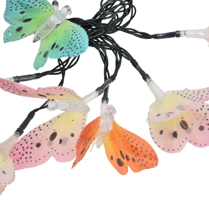 Solar Light String 12 LED IP44 Waterproof Colorful Butterflies Lamp