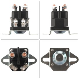 Gashwer 117-1197 Starter Solenoid Compatible with Exmark Lawn Boy and Toro Z Lawn w/ 2 Hole Bracket 12V 4 Terminal Mowers 513075 104-3189 117-1197 212655 28-4210 47-1910