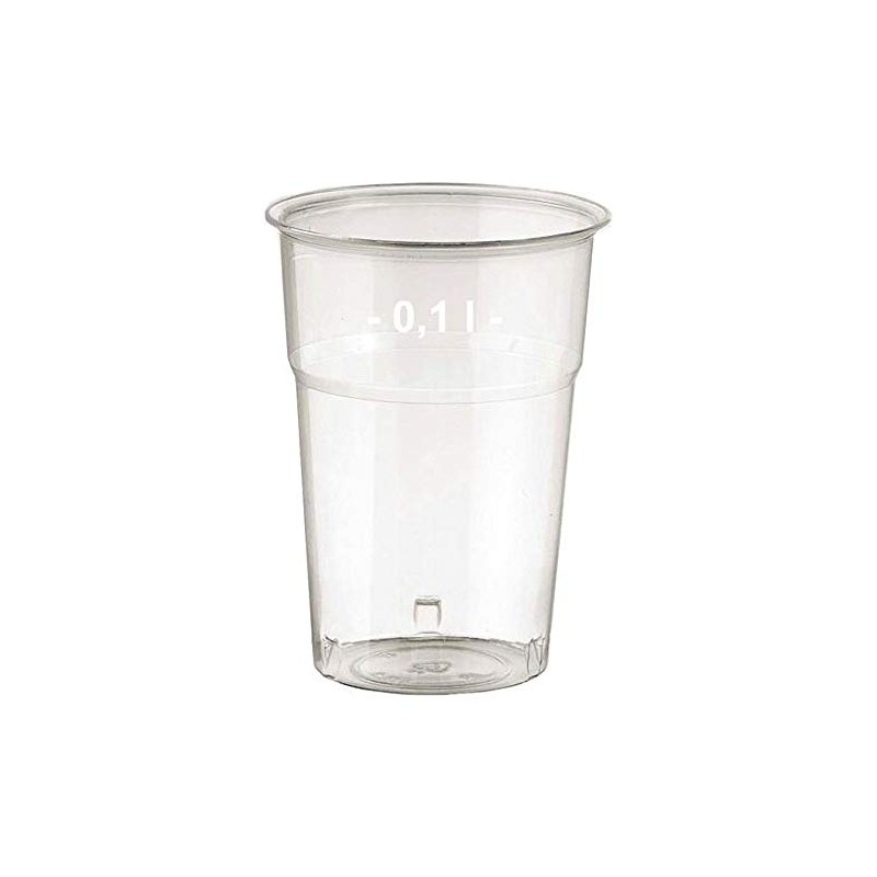 VEPATIM Brilliant Clear Drinking Glasses 100 ml with Filling Line