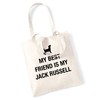 Flox Creative My best friend is my jack russell tote