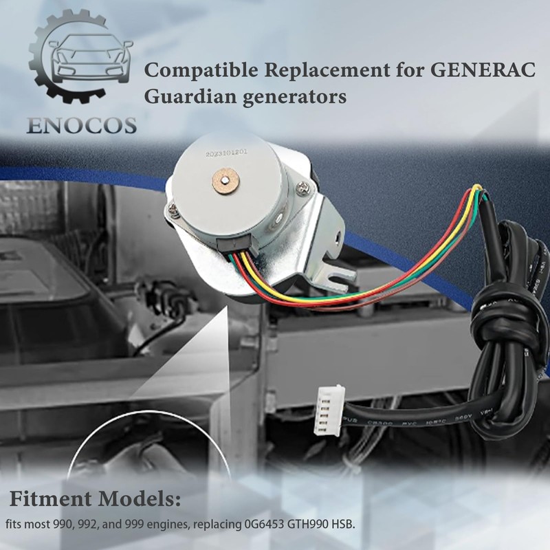 Enocos 0G6453 Stepper Motor Assembly Compatible with Generac Guardian 990
