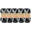 ESTAMBRE ALASKA MATIZADO 5PZAS 100G C/U MISMO COLOR (901 Cebra)