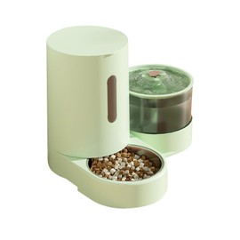 TEBTDN Automatic Cat Feeder Set: Two-in-one Gravity Feeder and Automatic Water Dispenser - Suitable for Small and Medium Sized Dogs, Cats, Rabbits - Gift for Office Workers, Travelers, cat Lovers