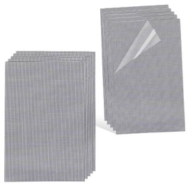 FLYZZZ Window Screen Repair Patch, 5'' x 7” Window Screen Repair Kit,Strong Adhesive 10Pc Grey Window Screen Repair Kit, Big Hole Screen Patch Repair Kit