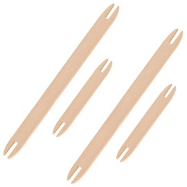 4 Pcs Wooden Weaving Shuttles, DIY Tapestry Loom Tools, 2 Large (11.8"x0.9") & 2 Small (5.9"x0.9"), Beech Wood Shuttles for Hand Weaving, Knitting, Tapestry Making & Craft Projects
