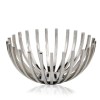 Homeroots 14" Silver Stainless Steel Decorative Bowl