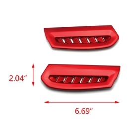 Xotic Tech Side Dashboard Console Air Vent AC Outlet Cover Trim, Glossy Red, Compatible with Camry 2018-2024