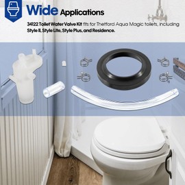 34122 RV Toilets Vacuum Breaker Kit 34122 Toilets Water Valve Kit for Thetford Style II, Style Lite, Style Plus, and Residence Model Toilets