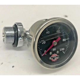 diycycleparts HONDA CB750 OIL PRESSURE GAUGE chopper bobber cafe cb 750 sohc stainless black