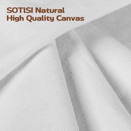 SOTISI - Tela de lona de algodón blanco de primera calidad de 10 onzas, 62 pulgadas de ancho para artes y manualidades, respaldos, cubiertas, 2 yardas (60 x 72 pulgadas)