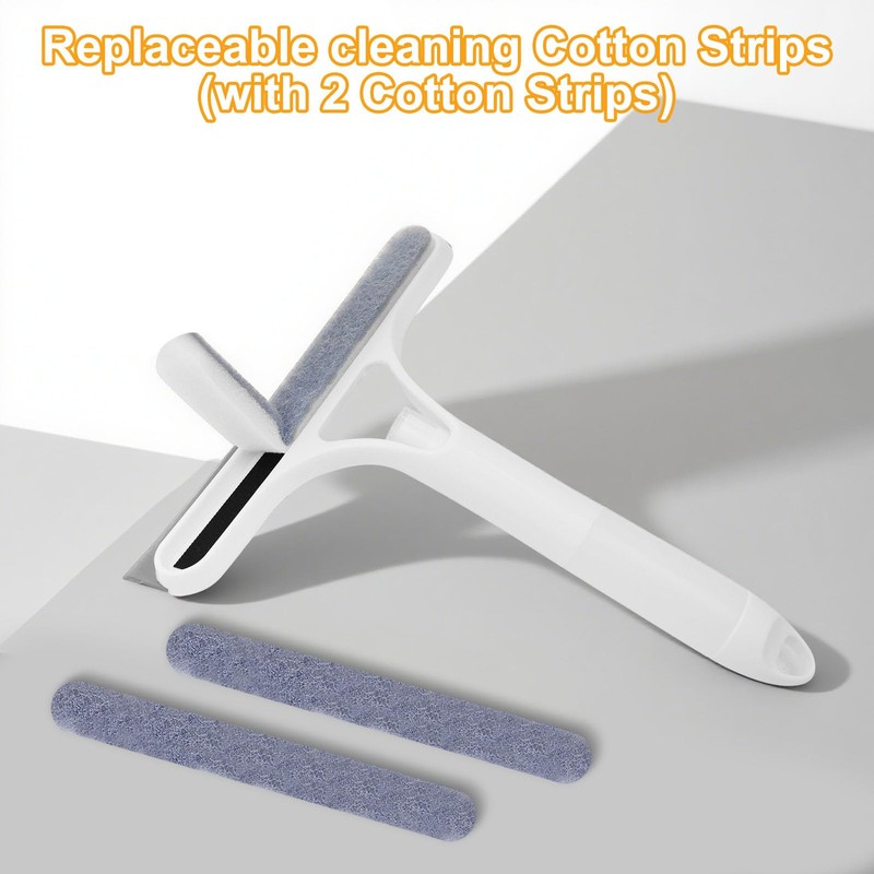 3 in 1 Window Cleaning Scraper, with 2 Replaceable Cleaning