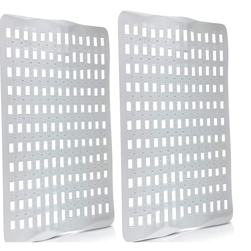 2-Pack Clear Sink Protector Mats – Perforated Design for Kitchen