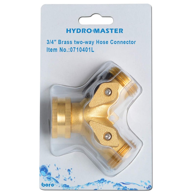 HYDRO MASTER Garden Hose Splitter, Hose Connector 2 Way Heady