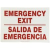 Accuform SBMADM510MVS Adhesive Vinyl Spanish Bilingual Sign, Legend "Emergency EXIT/Salida