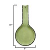 ACK Tuscany Ruffle Pistachio Green Hand Painted Ceramic Spoon Rest,