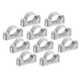 Sourcing Map 10Pcs Support Bracket Clamp for OD 32mm Pipe - Wall Mount Ceiling Mount Rigid Straps for Metal Tube