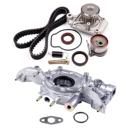 AUTOMUTO M375 Oil Pump Timing Belt Compatible with 2001-2005 for Honda Civic