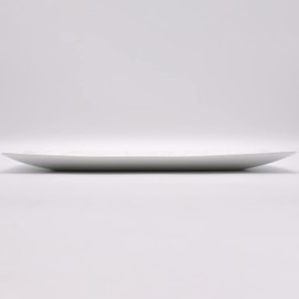 Saikaitoki 18088 Long Plate, White, 9.8 inches (25 cm), Hasamiyaki, Hafuri, Long Square Plate, Plum