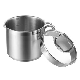 Everbbking Stainless Steel Saucepan With Glass Lid boiling pot