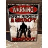 Blackwater Trading Warning Property Protected By A Grumpy Bigfoot 9"x12"