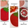 Hemoton Pot Holders Cloth Trivets Strawberry Shaped Cotton Thread Kitchen