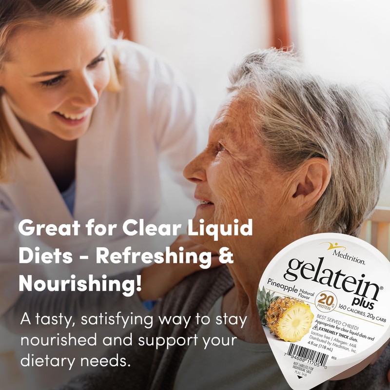 Gelatein Plus Pineapple: 20 Grams of Proteins. Ideal for Clear