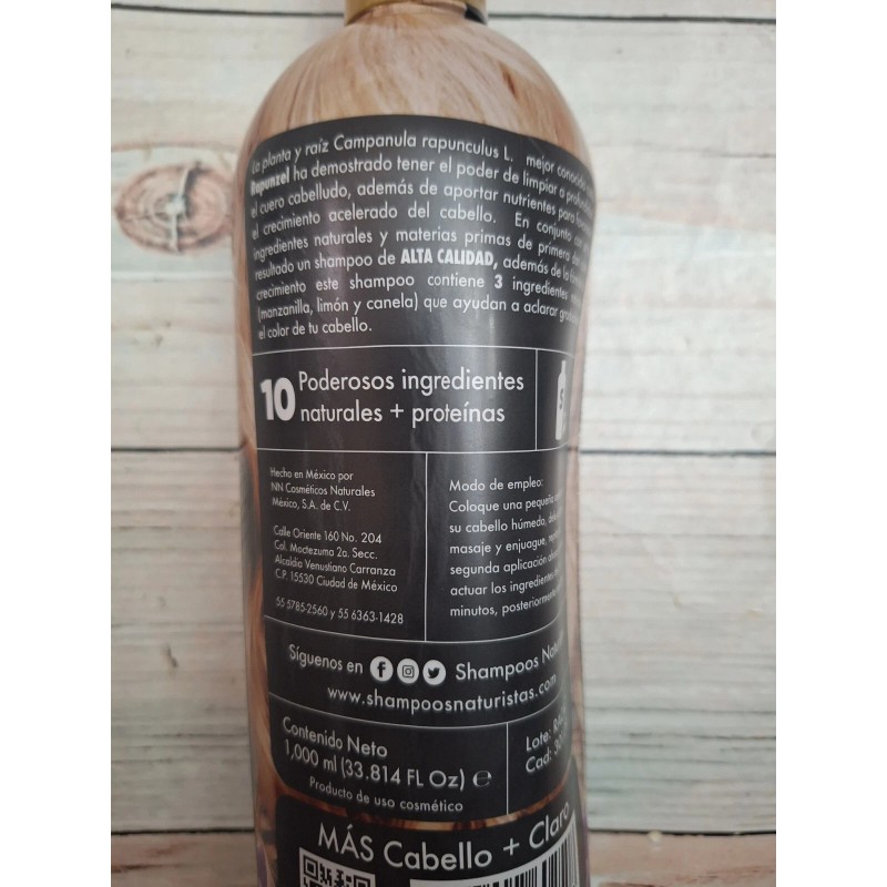 Rapuzel Shampoo Rapunzel Para Cabello mas Claro Original 1 Lt.