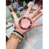 RAYON Top! 3A FLUORITE Sphere & Column bead bracelet for
