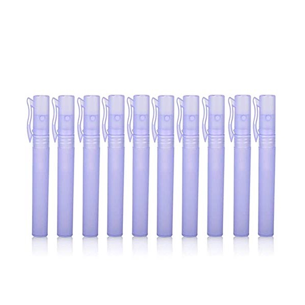 10ml Pen Clip Fine Mist,10 Pcs Plastic Frosted Atomizer Vials