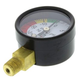 WESTWOOD F100-14 F.L.I. Color Coded Vacuum Gauge 1/8" NPT Bottom Mount 0" - 30"