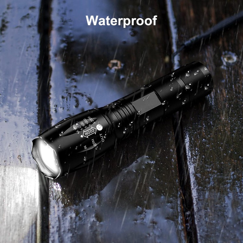 HYVCZP 1/2/3 Pack ​LED Torch,Super Bright Flashlight,5 Modes Adjustable Focus,