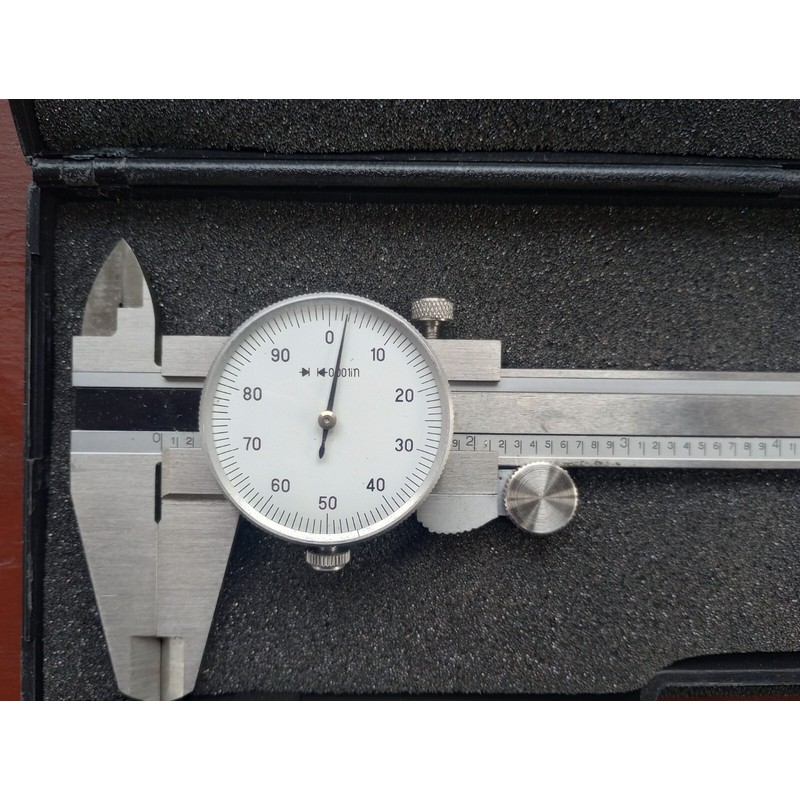 Shars stainless steel precision dial calipers 0"-6"x0.001" new in box