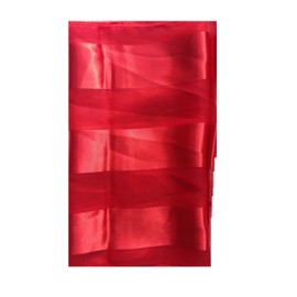 Plain red Faux Chiffon and Satin Style Striped Scarf Thin Pretty Scarf Great for Any Outfit Lovely Gift