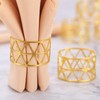 12PCS Gold Napkin Rings, Christmas Napkin Rings Set, Elegant Napkin