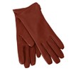 MGGMOKAY Women's Cashmere Lined Leather Gloves, Reddish-brown (Thouchscreen)
