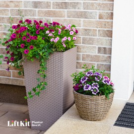 Lift Kit Planter Insert XL Tall Column Plant Riser Fill Bottom of Tall Flower Pots and XL Plant Containers | Indoor and Outdoor (20-34" Rise, 10" Base, 10" Top)