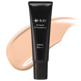 D-RAY Liquid Foundation Coverage Power, Liquid UV Foundation, 1.1 oz (30 g), Unbreakable, 50's, 40's, 30's, Pores, Popular, Non-Glowing Dry Skin, Waterproof, Cream Foundation, Moisturizing, Beauty