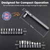 MULWARK 20pc 1/4 Ultra Low Profile Mini Ratchet Wrench Close