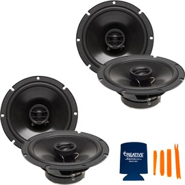 PowerBass Two Pairs of S-6502 6.5" OEM Replacement Coaxial Speakers
