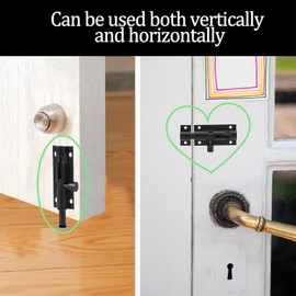 Boxonly Door Latch Bolt Catch Heavy Duty Door Lock Garden Gate Shed Sliding Door Tower Bolts 4 Inch