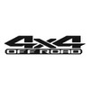 2 x Black 4x4 Off Road Bedside Vinyl Decals Fits